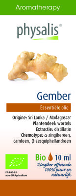Physalis Aromatherapy Essentiële Oliën Gember Olie 10ml