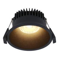 Finn LED inbouwspot - 10 Watt 900lm - 2700K warm wit - Dimbaar - Rond - Verzonken - IP44 waterdicht - Zwart - Voor binnen, buiten en badkamer