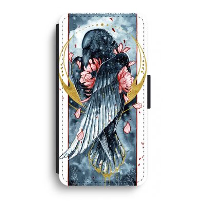 Golden Raven: iPhone XR Flip Hoesje