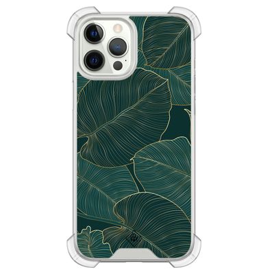 iPhone 12 (Pro) shockproof hoesje - Monstera leaves