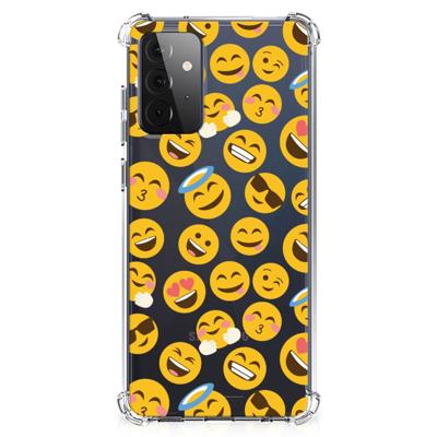Samsung Galaxy A72 4G/5G Doorzichtige Silicone Hoesje Emoji