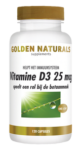 Golden Naturals Vitamine D3 25mcg Capsules