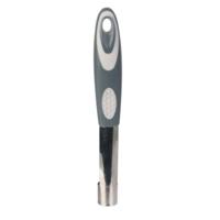 Appelboor - zilverkleurig met grijs/wit - RVS en kunststof - 19 cm