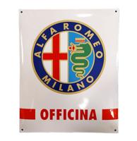 Alfa Romeo Officina Emaille Bord - 50 x 40cm