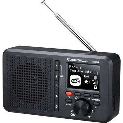 Albrecht DR 86 Radio DAB+, VHF (FM) Oplaadbaar Zwart