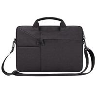 ST02S waterdichte scheurweerstand verborgen draagbare riem One-schouder handtas voor 13 3 inch laptops met koffer gordel (zwart)