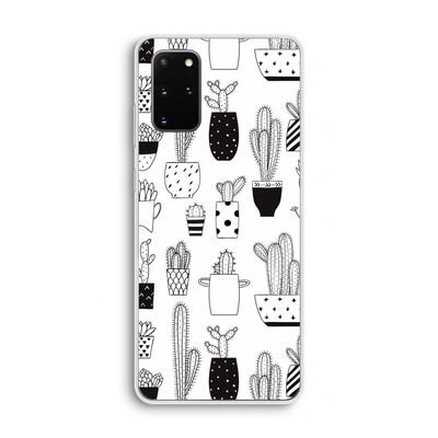 Cactusmotief: Samsung Galaxy S20 Plus Transparant Hoesje