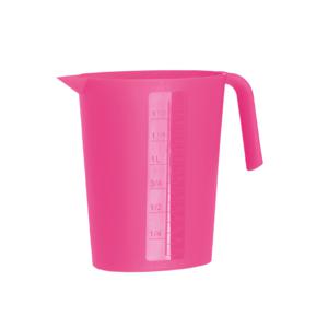 Maatbeker - fuchsia roze - 1,75 liter - kunststof - L22 x H20 cm