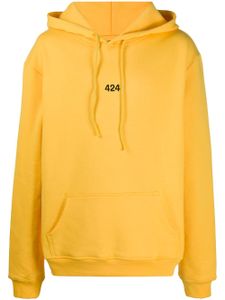 424 sweat à capuche à logo brodé - Jaune