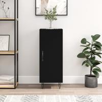 Dressoir 34,5x34x90 cm bewerkt hout zwart - thumbnail