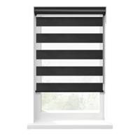 Leen Bakker - Fenstr Duo Rolgordijn Nice Lichtdoorlatend - (15060) - Polyester - Zwart - 120x10x10 Cm