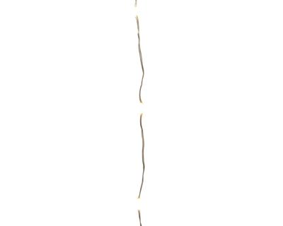 Micro led strengverlichting op batterij 95cm-20l zilver warm wit - Lumineo