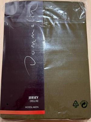 Dommelin Jersey de Luxe Hoeslaken 180/200x200/100x220 kl 31 Olijf