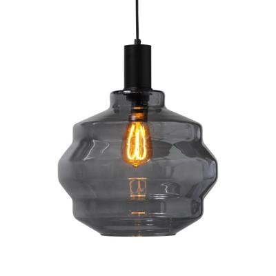 Masterlight Hanglamp zwartPorto met Ball smoke glas - Ø 30cm - 2710-05-05-4