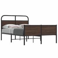 Bedframe zonder matras bewerkt hout bruin eikenkleur 120x190 cm