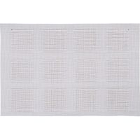 1x Placemat wit gevlochten/geweven print 45 x 30 cm   - - thumbnail