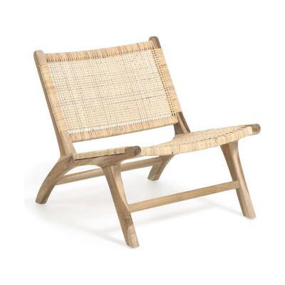 Kave Home Beida loungestoel teak