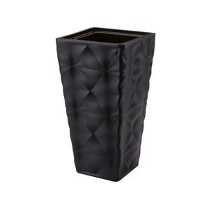 Form Plastic Plantenpot/bloempot Diva - kunststof - zwart - D30 x H56 cm - met binnenpot