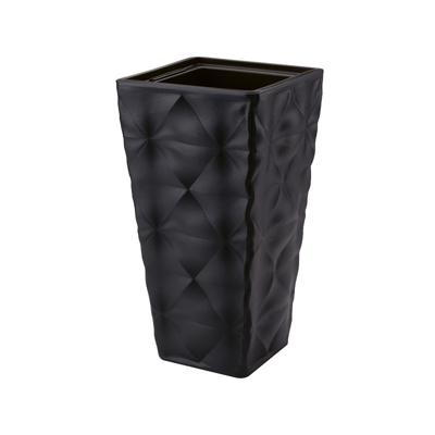 Form Plastic Plantenpot/bloempot Diva - kunststof - zwart - D30 x H56 cm - met binnenpot