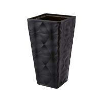 Form Plastic Plantenpot/bloempot Diva - kunststof - zwart - D30 x H56 cm - met binnenpot