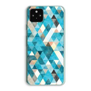Gekleurde driehoekjes blauw: Google Pixel 5a 5G Transparant Hoesje