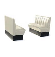 Classic Retro Diner Bank Bel Air HW120 Gebroken Wit Classic Retro Diner Bank Bel Air HW120 Gebroken Wit