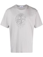 Stone Island t-shirt en coton à imprimé Compass - Gris - thumbnail