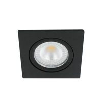 Bella LED spot kantelbaar 5Watt vierkant ZWART IP65 dimbaar - interne driver - thumbnail