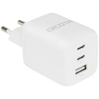 Dicota Compact USB-oplader 65 W 1x USB-A, 2x USB-C USB PD Wit Binnen GaN