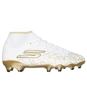 Skechers SKX_1.5 High Academy Gras Voetbalschoenen (FG) Wit Goud Zwart