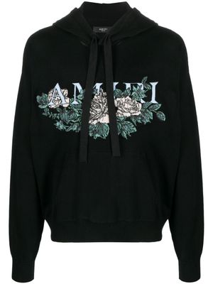 AMIRI hoodie à logo en intarsia - Noir