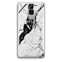 Witte marmer 2: Samsung Galaxy S9 Transparant Hoesje