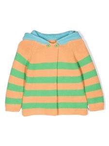 Stella McCartney Kids cardigan en coton à capuche - Orange