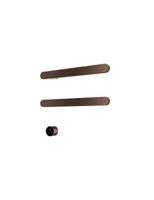 Hotbath &MORE set van 2 rails RASS50 SOFT SQUARE 50 cm met separate schakelaar en inbouw element Tuscan Bronze (RASS50-2TB)