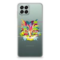 Samsung Galaxy M33 Telefoonhoesje met Naam Cat Color - thumbnail