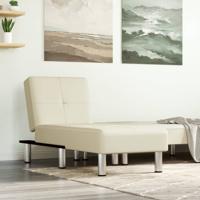 Chaise longue kunstleer crmekleurig