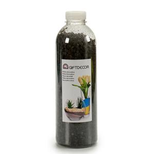 Decoratie steentjes/kiezeltjes - fijn - zwart - 1,5 kg - voor bloempot/plantenbak