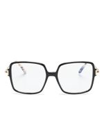 TOM FORD Eyewear lunettes de vue carrées à effet écailles de tortue - Noir - thumbnail