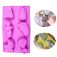 Siliconen baby speelgoed vorm Bakeware schimmel Jelly pudding chocolade cake decoratie willekeurige kleur levering
