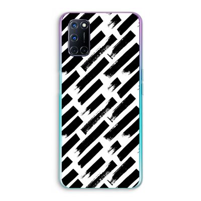Zwarte vegen: Oppo A72 Transparant Hoesje