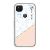 Marmer in stijl: Google Pixel 4a Transparant Hoesje