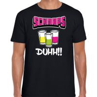 Apres ski t-shirt voor heren - schnaps - zwart - apres ski/wintersport - skien