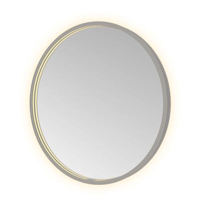 Spiegel Hotbath &MORE 60x60 cm LED-Verlichting Spiegelverwarming Rond Geborsteld Gunmetal