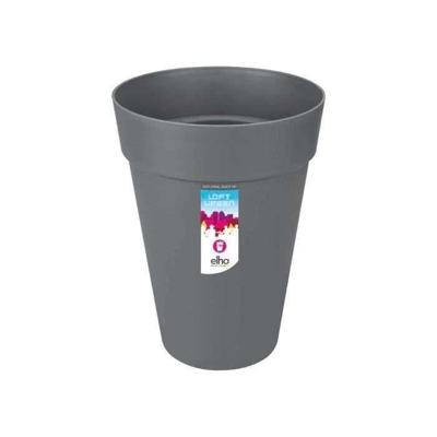 ELHO Loft Urban Ronde bloempot High 42 - Zwart - Ø 42 x H 56 cm - buiten - 100% gerecycled