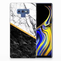 Samsung Galaxy Note 9 | TPU | Siliconen hoesje | Marmer Wit Zwart - Origineel Cadeau Man