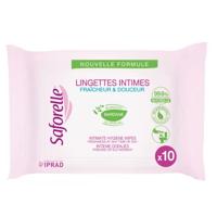 Saforelle Lingettes Intimes Flushable pocket 10Stuks