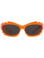 Balenciaga lunettes de soleil Spike à monture rectangulaire - Orange