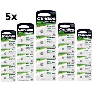 25 Stuks (5 Blister a 5st) Camelion 357-303 /G13 / SR44W 1.5V knoopcel batterij