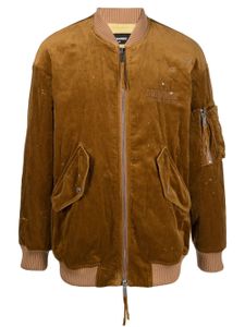 DSQUARED2 veste bomber à logo brodé - Marron