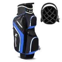 Draagbare Golfcart Tas met 14 Vakken & Regenhoes Golfbag Lichte Golftas Blauw